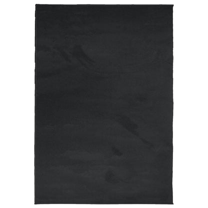 Rug OVIEDO Short Pile Black 140x200 cm
