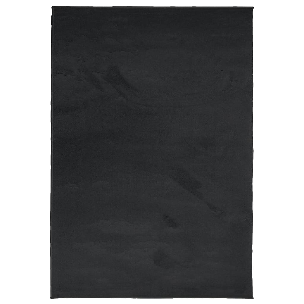 Rug OVIEDO Short Pile Black 160x230 cm