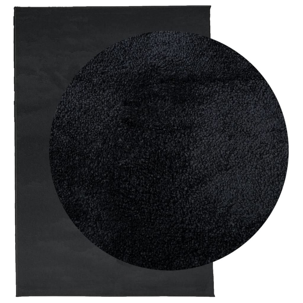 Rug OVIEDO Short Pile Black 200x280 cm