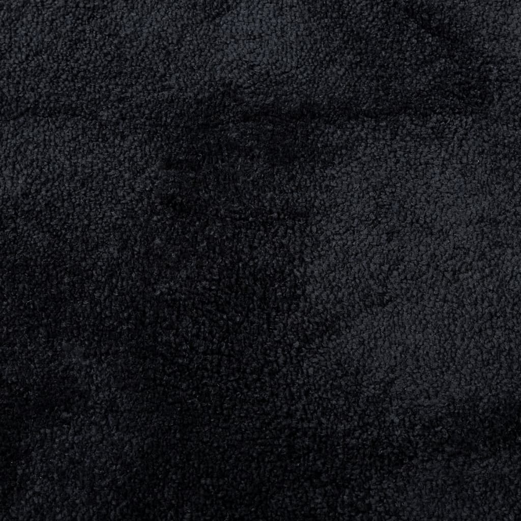 Rug OVIEDO Short Pile Black Ø 200 cm