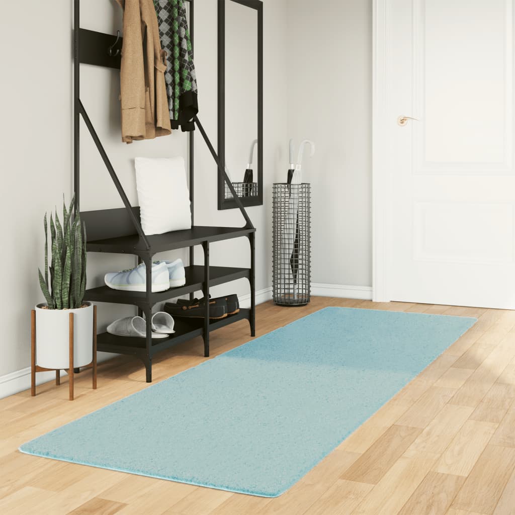 Rug OVIEDO Short Pile Green 80x250 cm