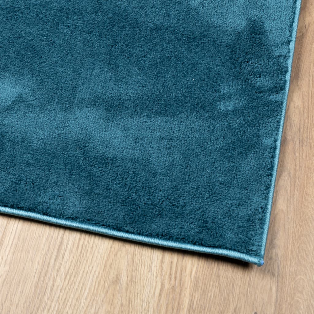 Rug OVIEDO Short Pile Turquoise 100x200 cm