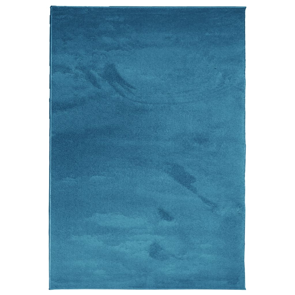 Rug OVIEDO Short Pile Turquoise 160x230 cm