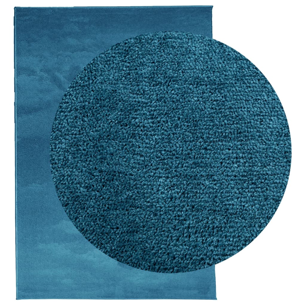 Rug OVIEDO Short Pile Turquoise 300x400 cm