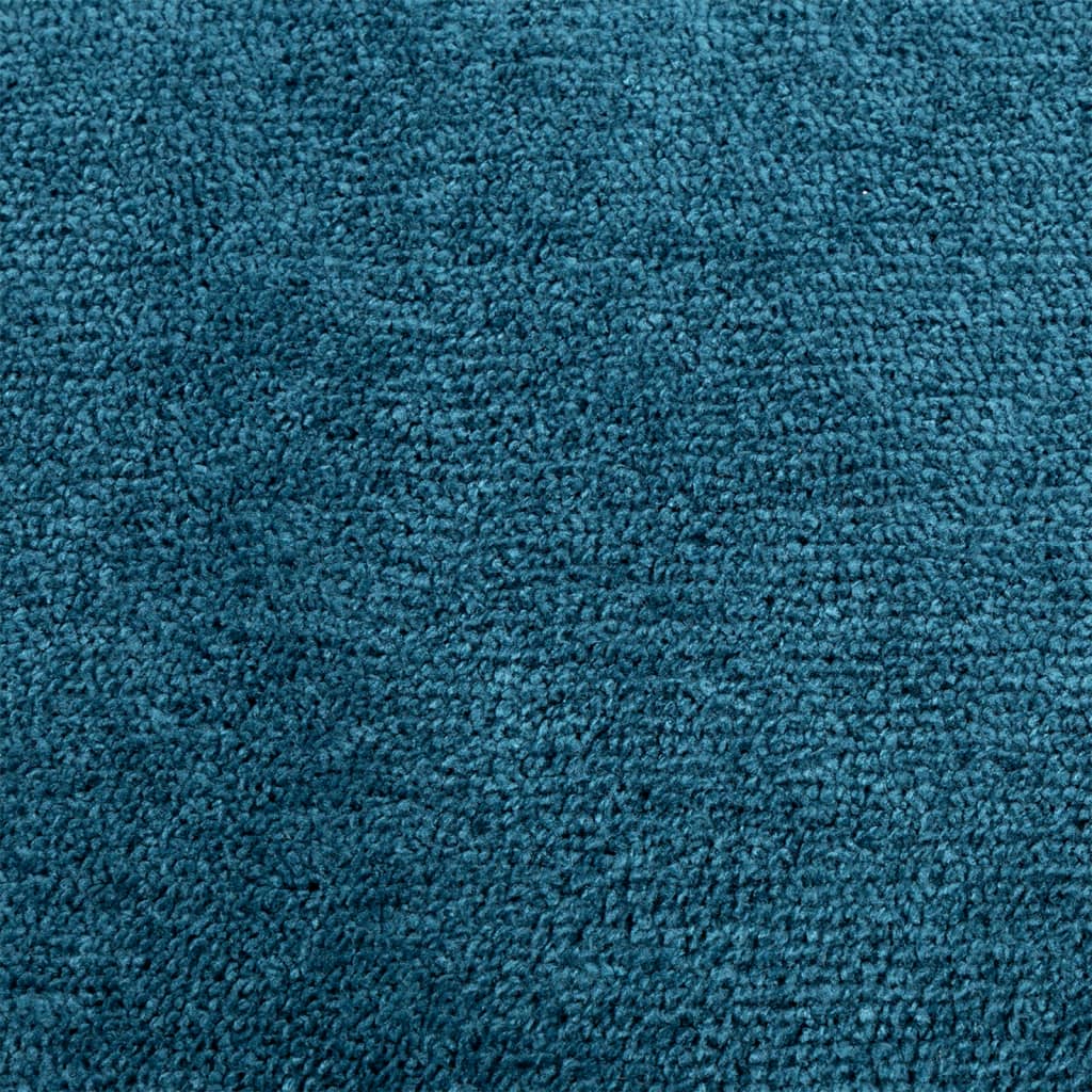 Rug OVIEDO Short Pile Turquoise Ø 240 cm