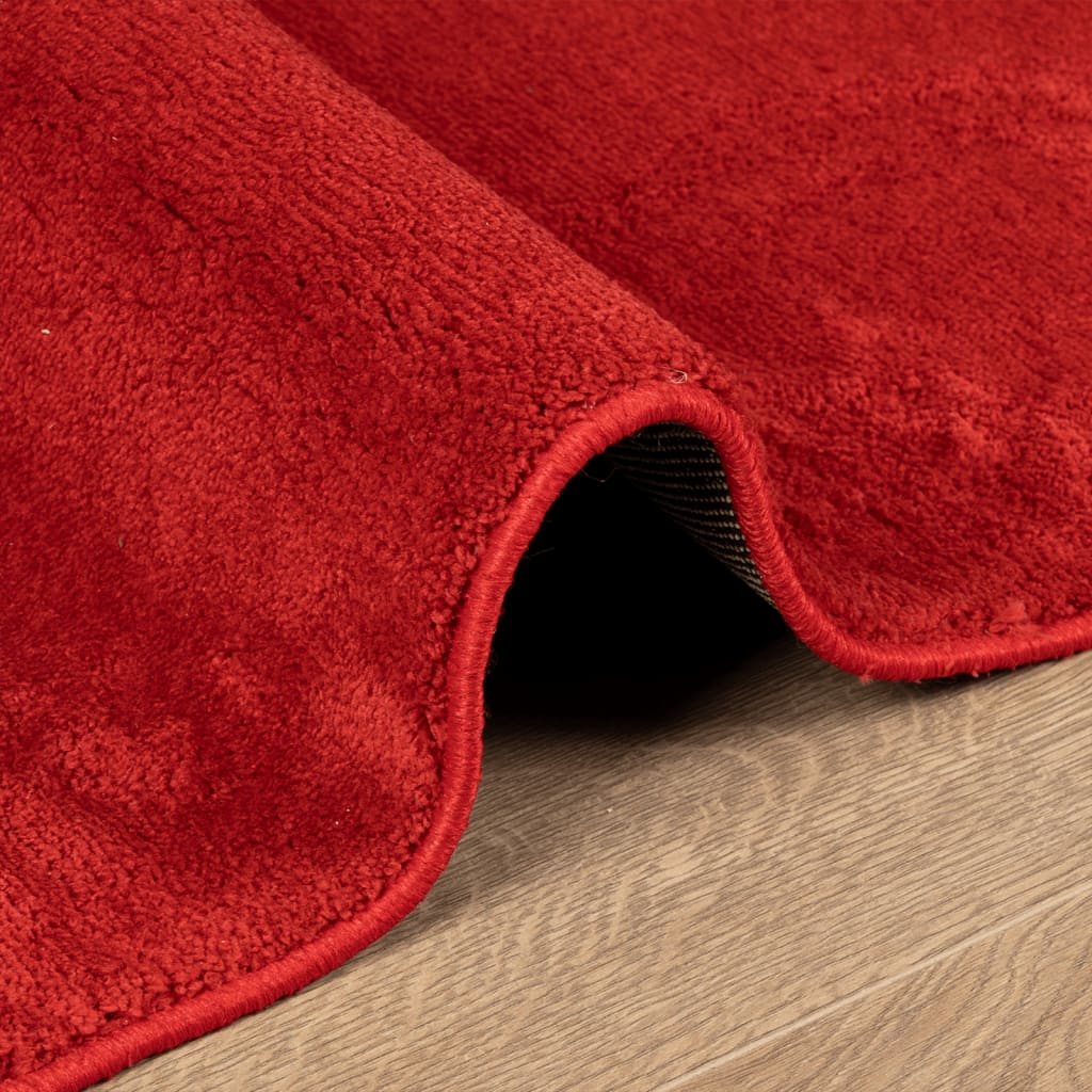 Rug OVIEDO Short Pile Red 80x200 cm