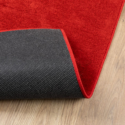 Rug OVIEDO Short Pile Red 120x120 cm