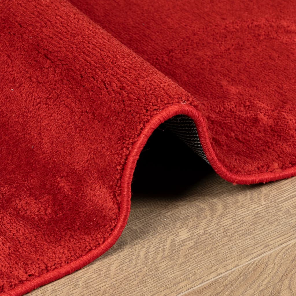 Rug OVIEDO Short Pile Red 140x200 cm