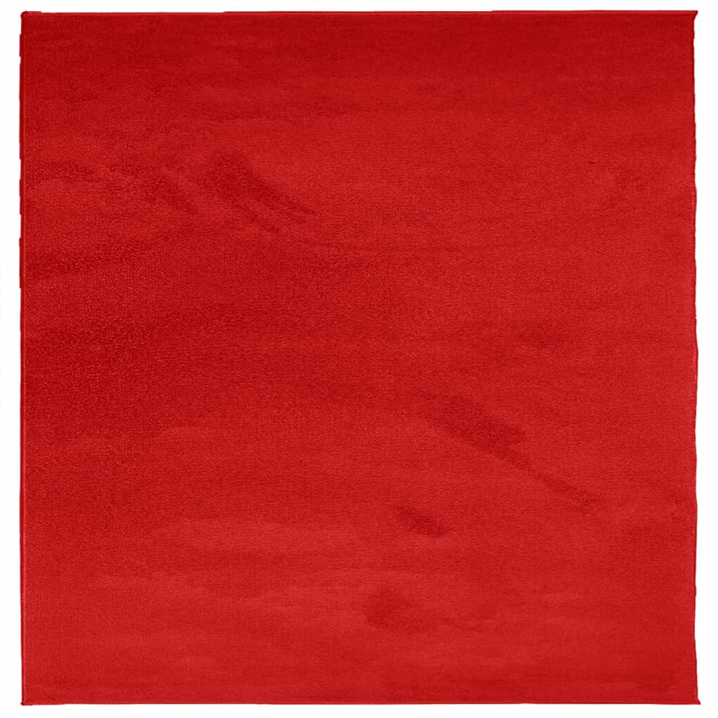 Rug OVIEDO Short Pile Red 200x200 cm