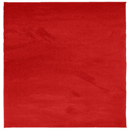 Rug OVIEDO Short Pile Red 200x200 cm