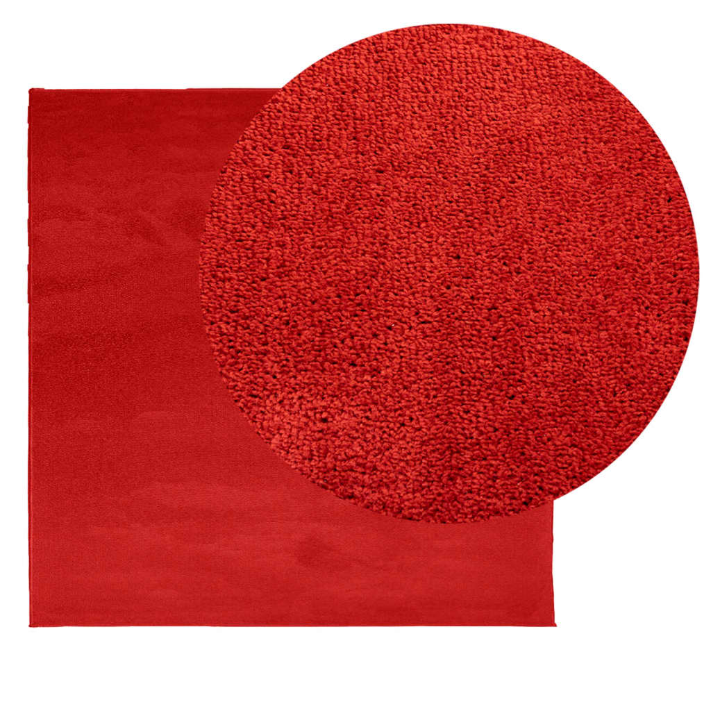 Rug OVIEDO Short Pile Red 200x200 cm