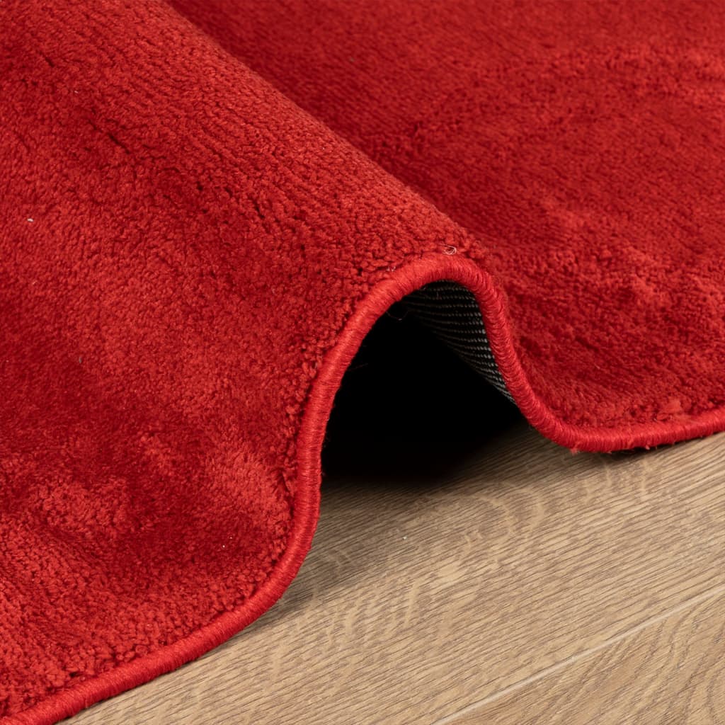 Rug OVIEDO Short Pile Red 200x200 cm