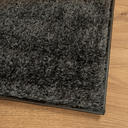 Rug ISTAN High Pile Shiny Look Anthracite 100x200 cm