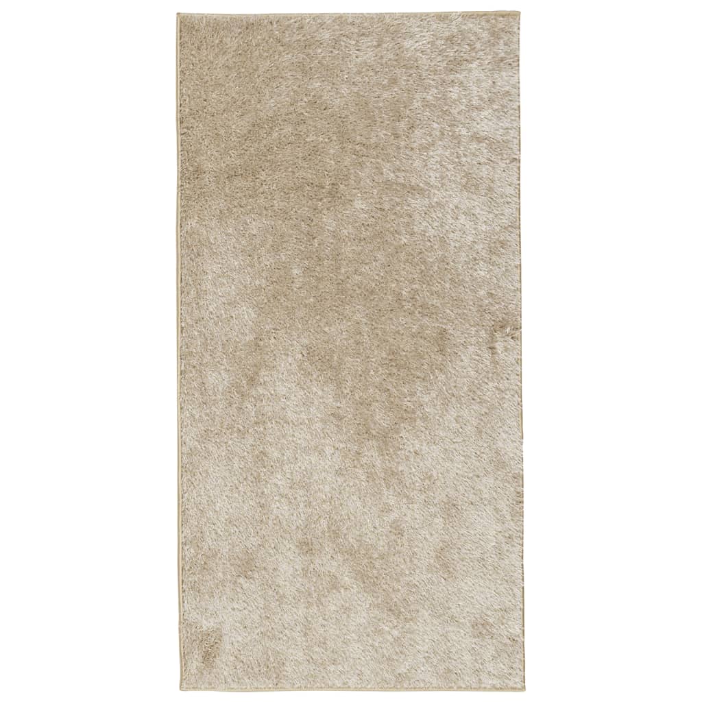 Rug ISTAN High Pile Shiny Look Beige 80x150 cm