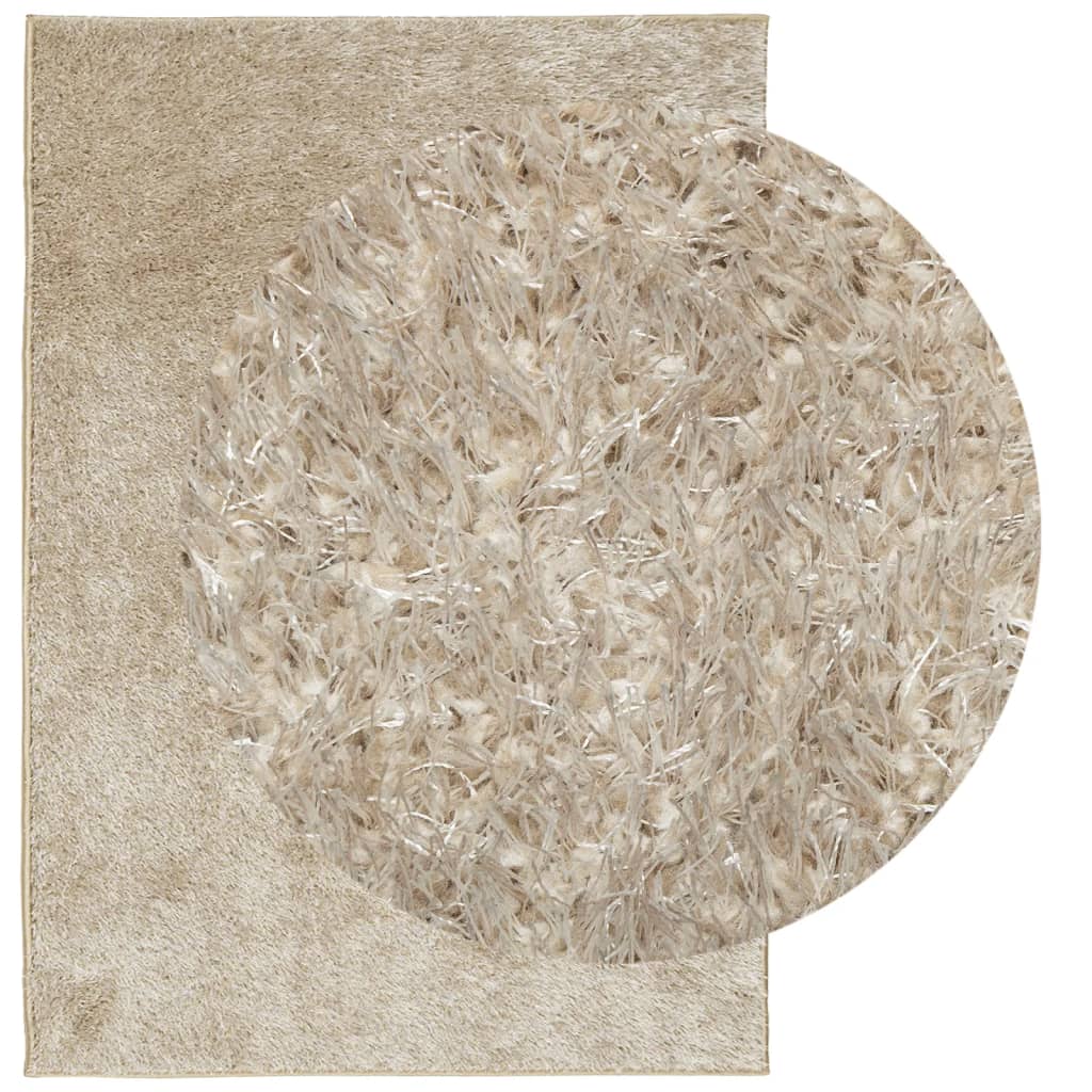 Rug ISTAN High Pile Shiny Look Beige 160x230 cm