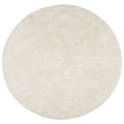 Rug ISTAN High Pile Shiny Look Cream Ø 160 cm