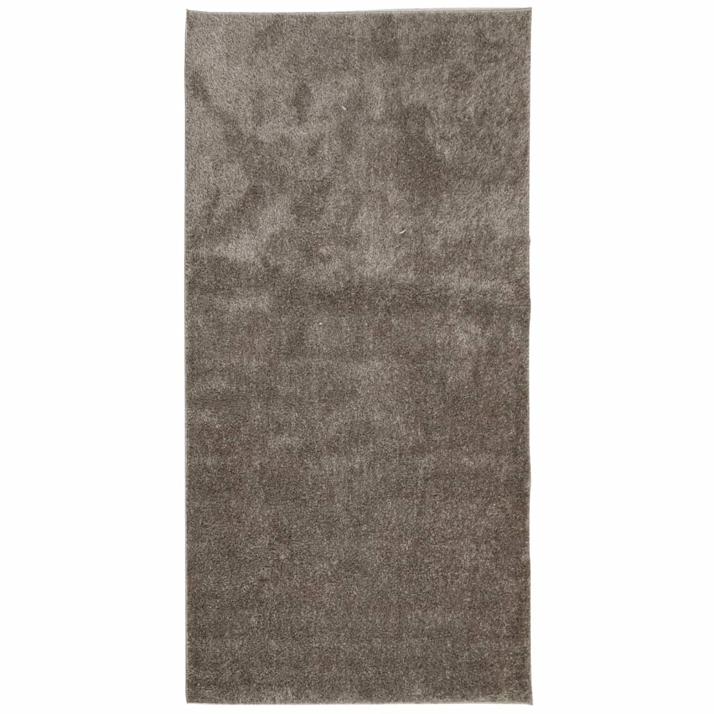 Rug ISTAN High Pile Shiny Look Grey 100x200 cm