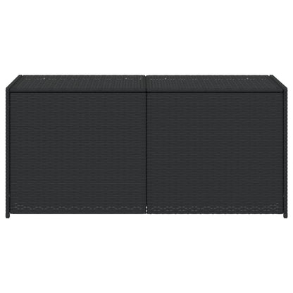 Garden Storage Box Black 283L Poly Rattan