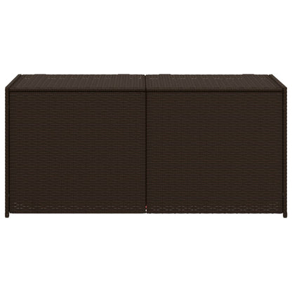 Garden Storage Box Brown 283L Poly Rattan