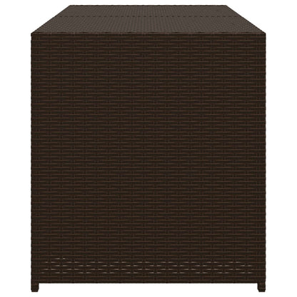 Garden Storage Box Brown 283L Poly Rattan