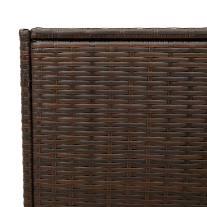 Garden Storage Box Brown 283L Poly Rattan