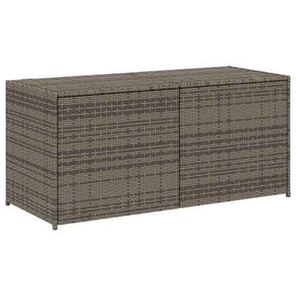 Garden Storage Box Grey 283L Poly Rattan