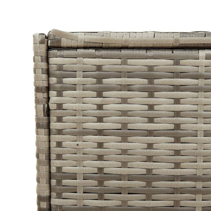 Garden Storage Box Grey 283L Poly Rattan