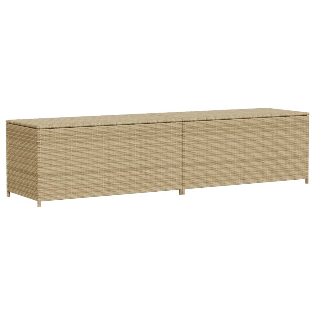 Garden Storage Box Mix Beige 469L Poly Rattan