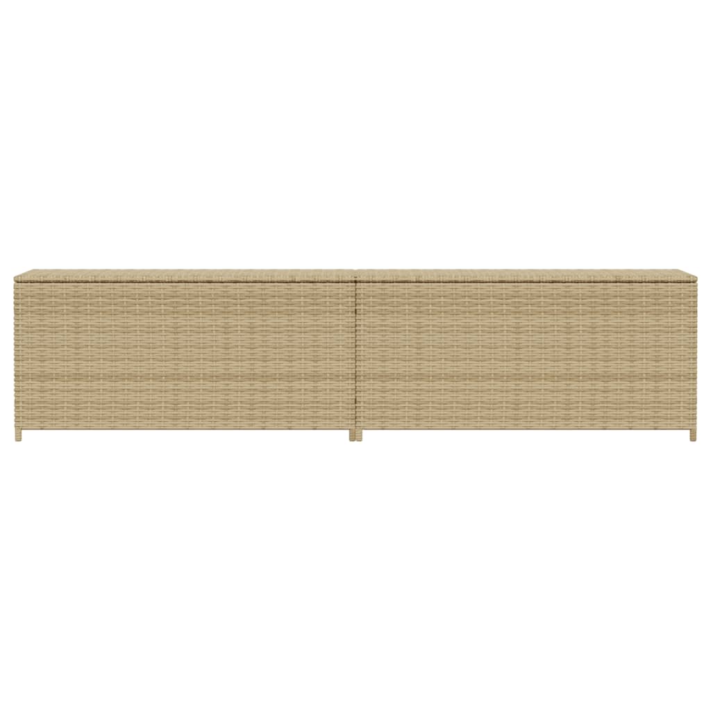 Garden Storage Box Mix Beige 469L Poly Rattan