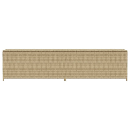 Garden Storage Box Mix Beige 469L Poly Rattan