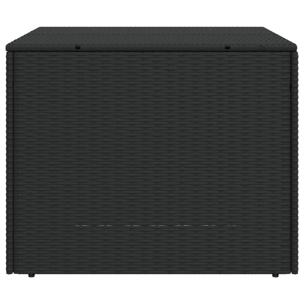 Garden Storage Box Black 291L Poly Rattan