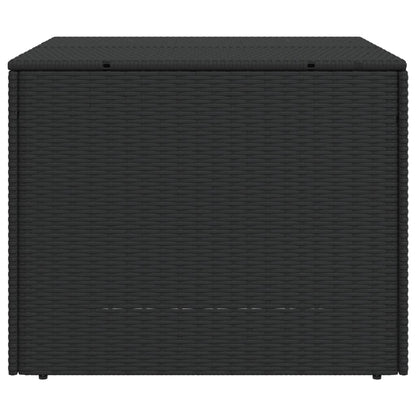 Garden Storage Box Black 291L Poly Rattan