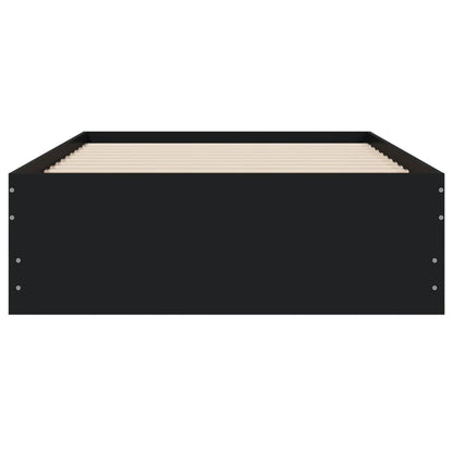Bed Frame with Drawers without Mattress Black 90x200 cm