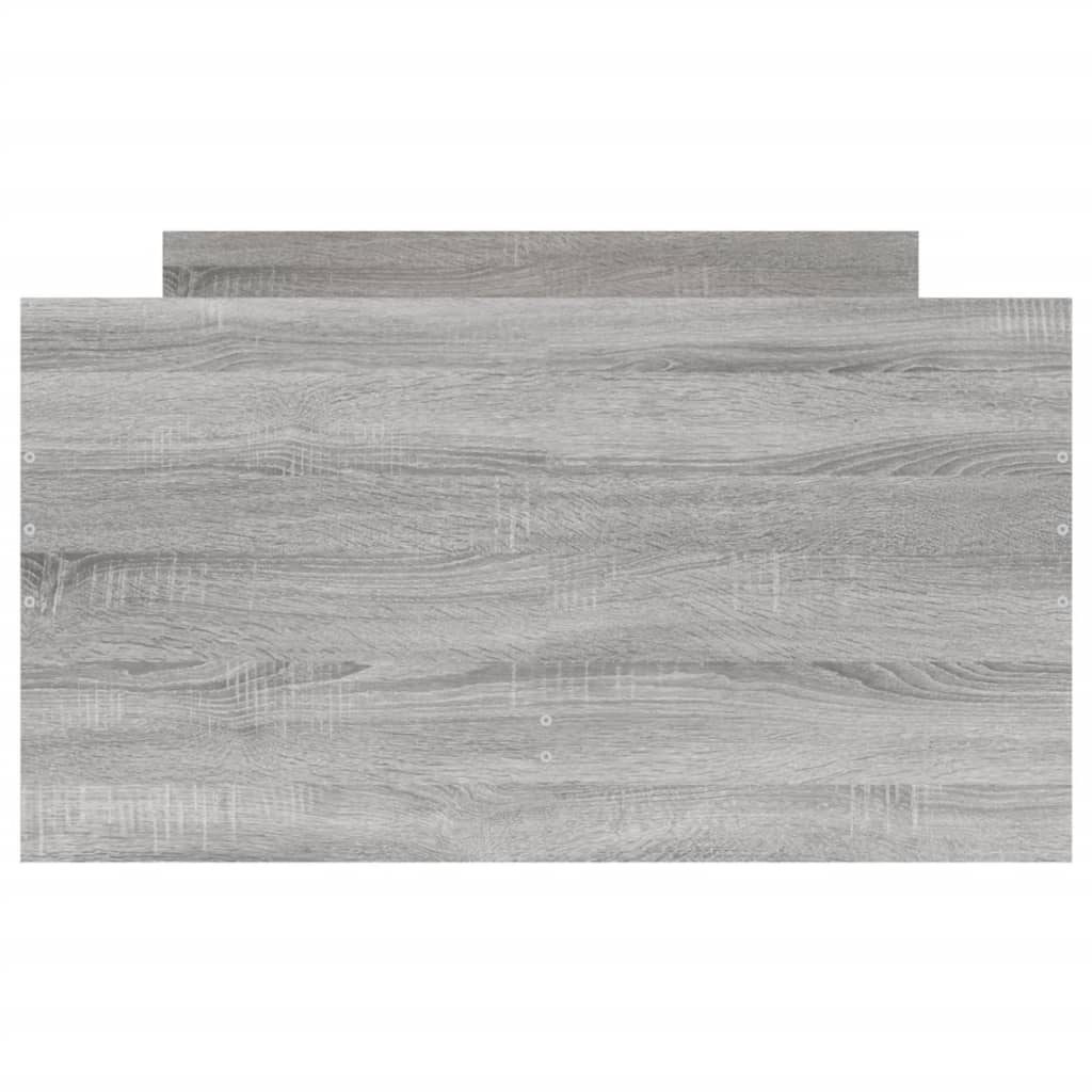 Bed Frame with Drawers without Mattress Grey Sonoma 90x200 cm