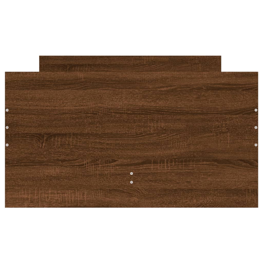 Bed Frame with Drawers without Mattress Brown Oak 90x200 cm