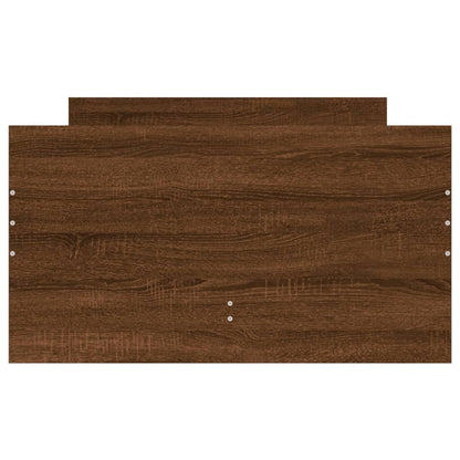 Bed Frame with Drawers without Mattress Brown Oak 90x200 cm