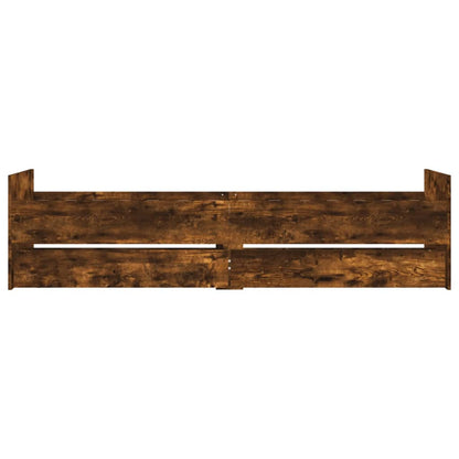 Bed Frame without Mattress Smoked Oak 75x190 cm Small Single Small Single