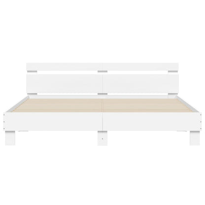 Bed Frame without Mattress White 180x200 cm Super King