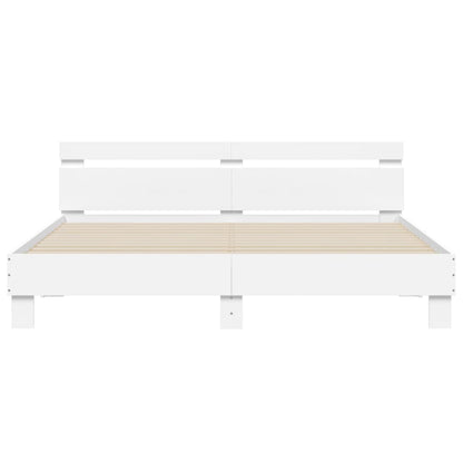 Bed Frame without Mattress White 160x200 cm