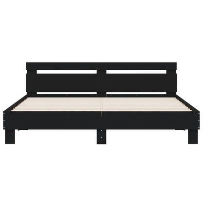Bed Frame without Mattress Black 160x200 cm