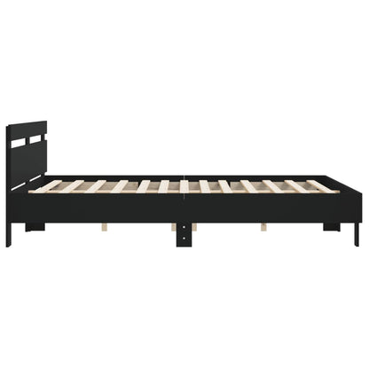 Bed Frame without Mattress Black 160x200 cm
