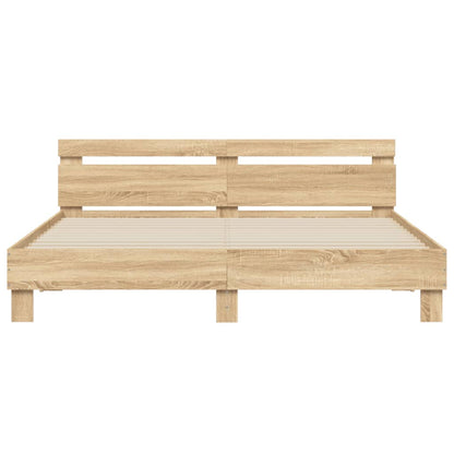 Bed Frame without Mattress Sonoma Oak 160x200 cm