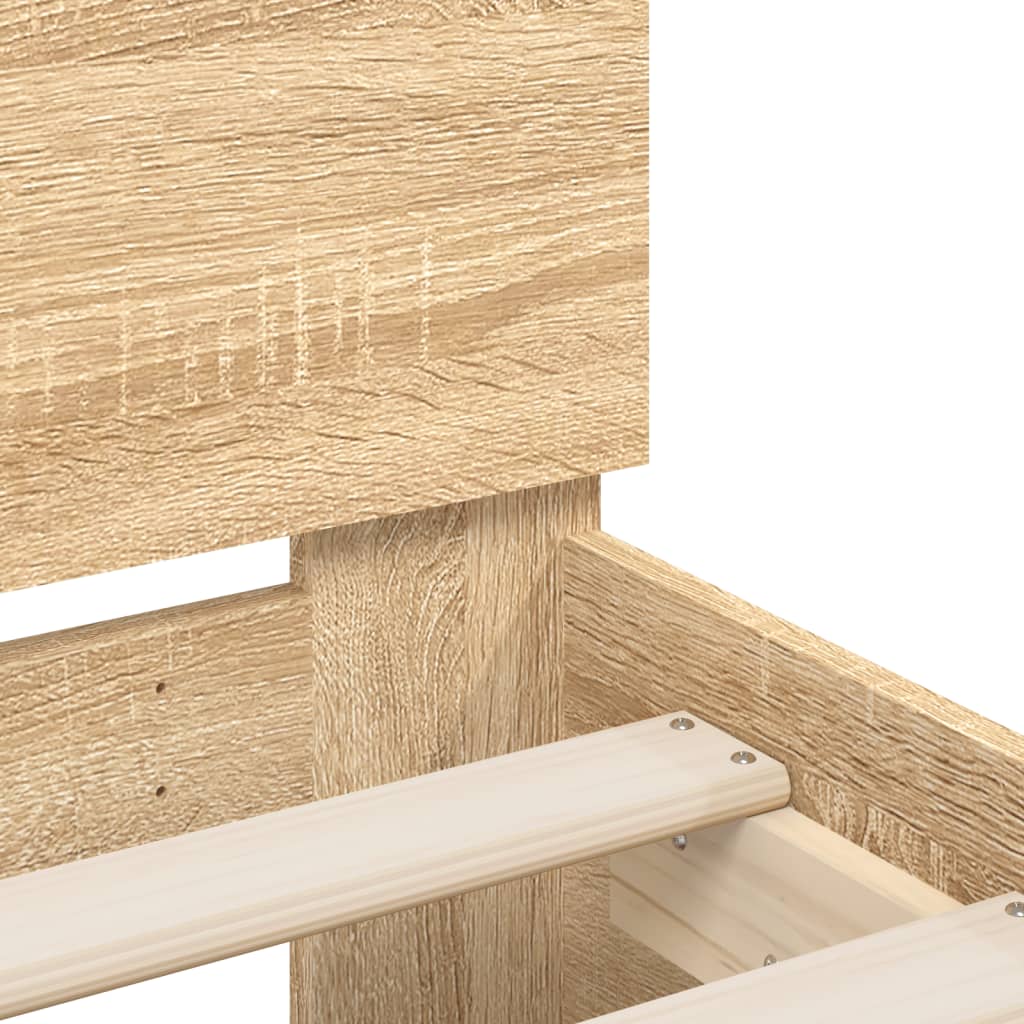 Bed Frame without Mattress Sonoma Oak 160x200 cm