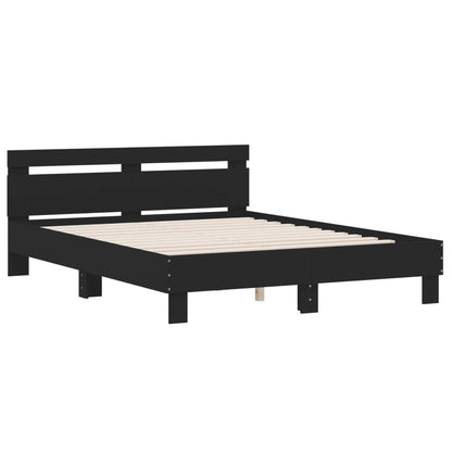 Bed Frame without Mattress Black 140x190 cm