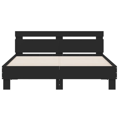 Bed Frame without Mattress Black 140x190 cm