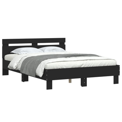 Bed Frame without Mattress Black 135x190 cm Double