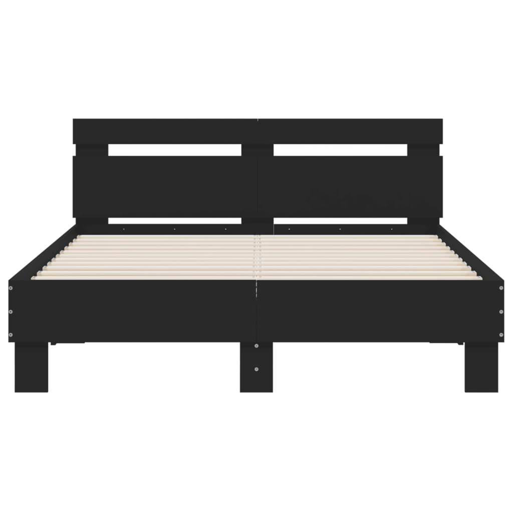 Bed Frame without Mattress Black 135x190 cm Double
