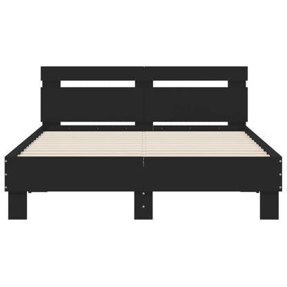 Bed Frame without Mattress Black 135x190 cm Double