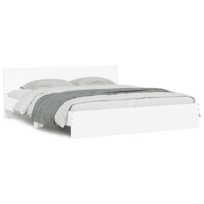 Bed Frame without Mattress White 200x200 cm