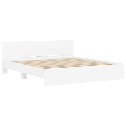 Bed Frame without Mattress White 200x200 cm